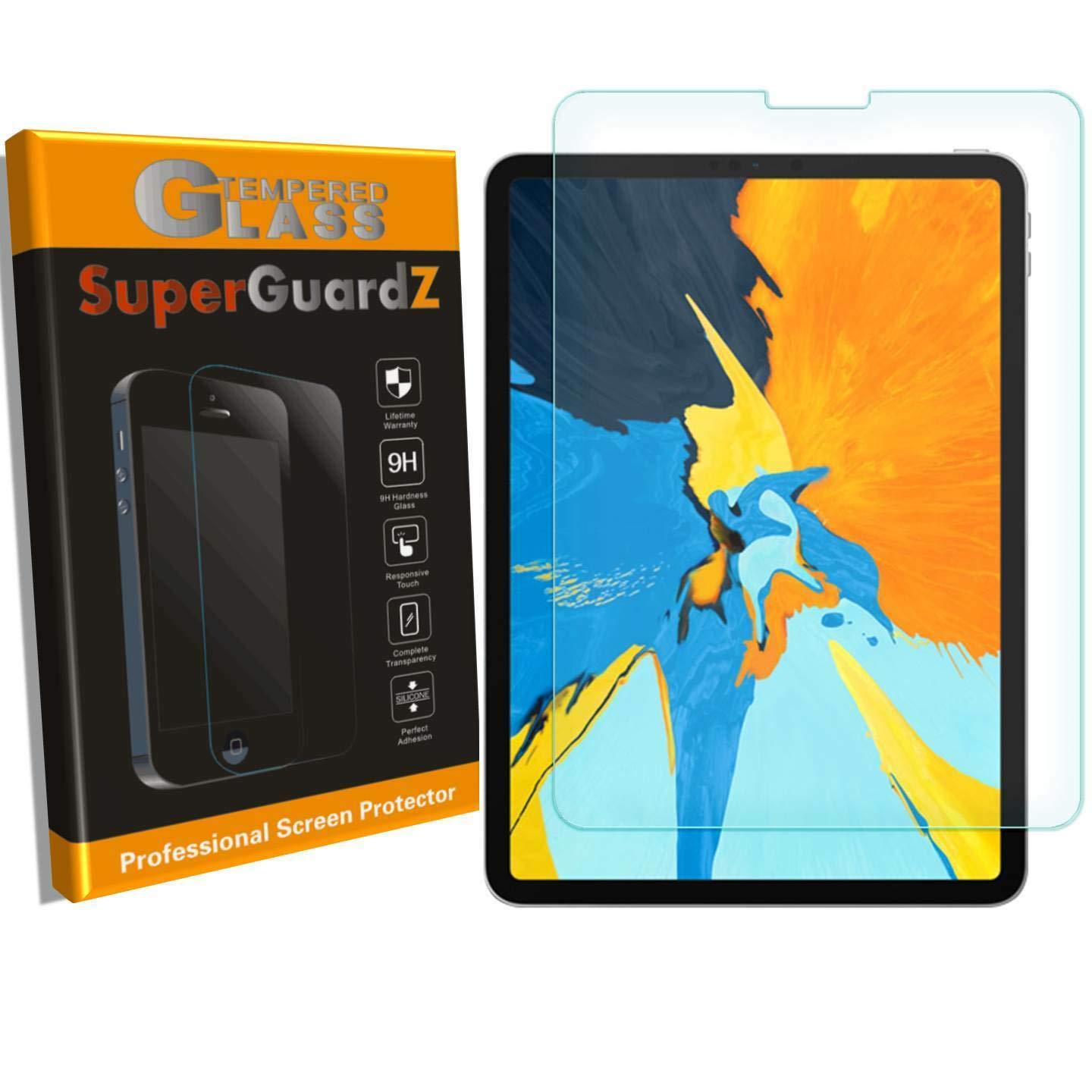 SuperGuardZ Tempered Glass Screen Protector for iPad Pro 11 (2018/2020) - 9H Hardness, 0.3mm Ultra-Thin, Anti-Scratch & Bubble-Free with Lifetime Replacement + Includes 2 Stylus Pens - Perfect for Work, Study & Entertainment