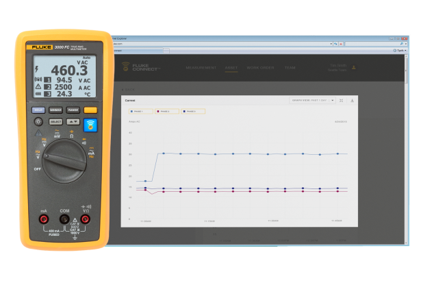 Fluke 3000 FC Series True RMS Wireless Digital Multimeter - Professional Electrical Testing Tool for Electricians, HVAC & Industrial Use