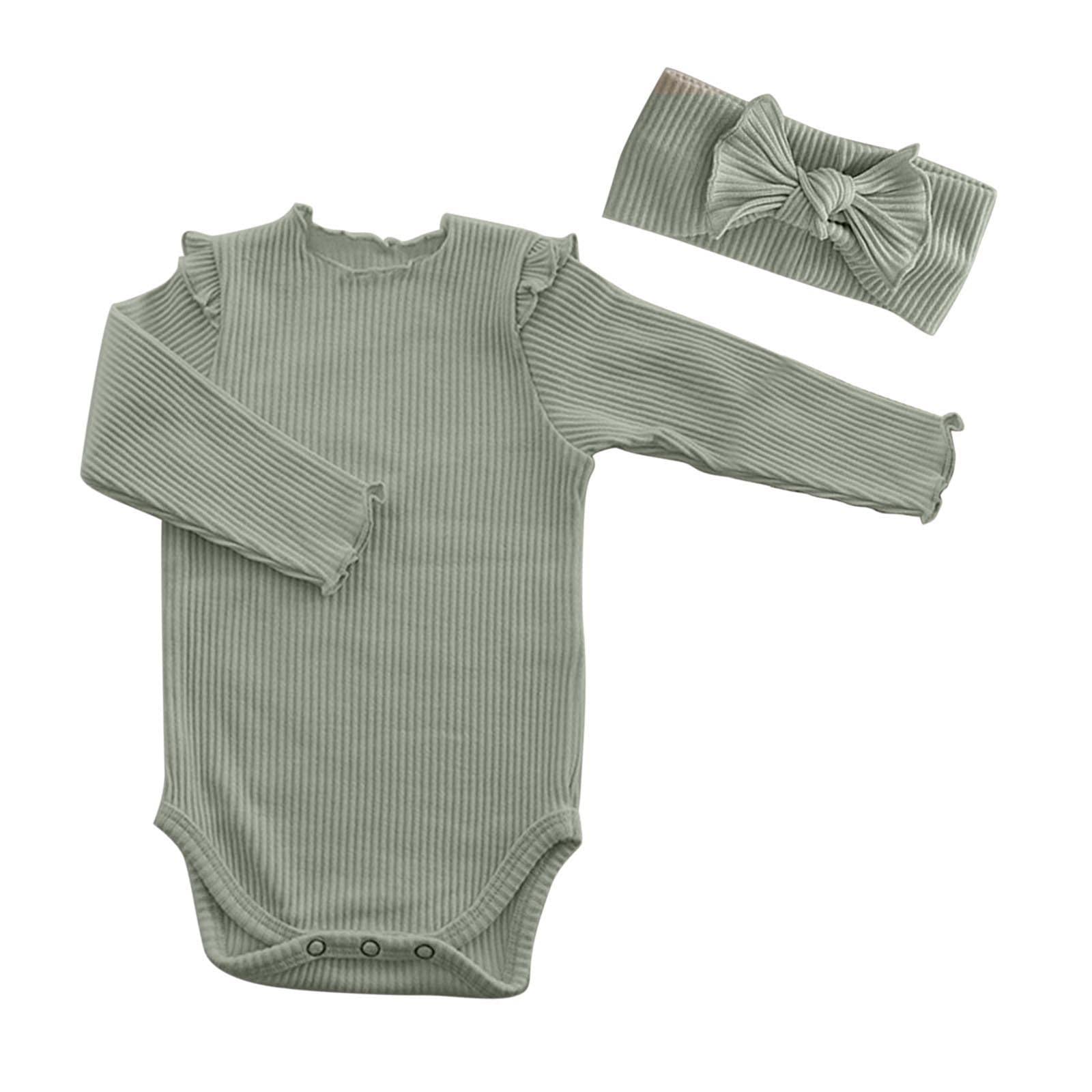 Baby Romper Long Sleeve Bodysuit - Neutral Infant Outfit for Boys & Girls | Soft One-Piece Costume for Newborns, Playtime & Photo Shoots