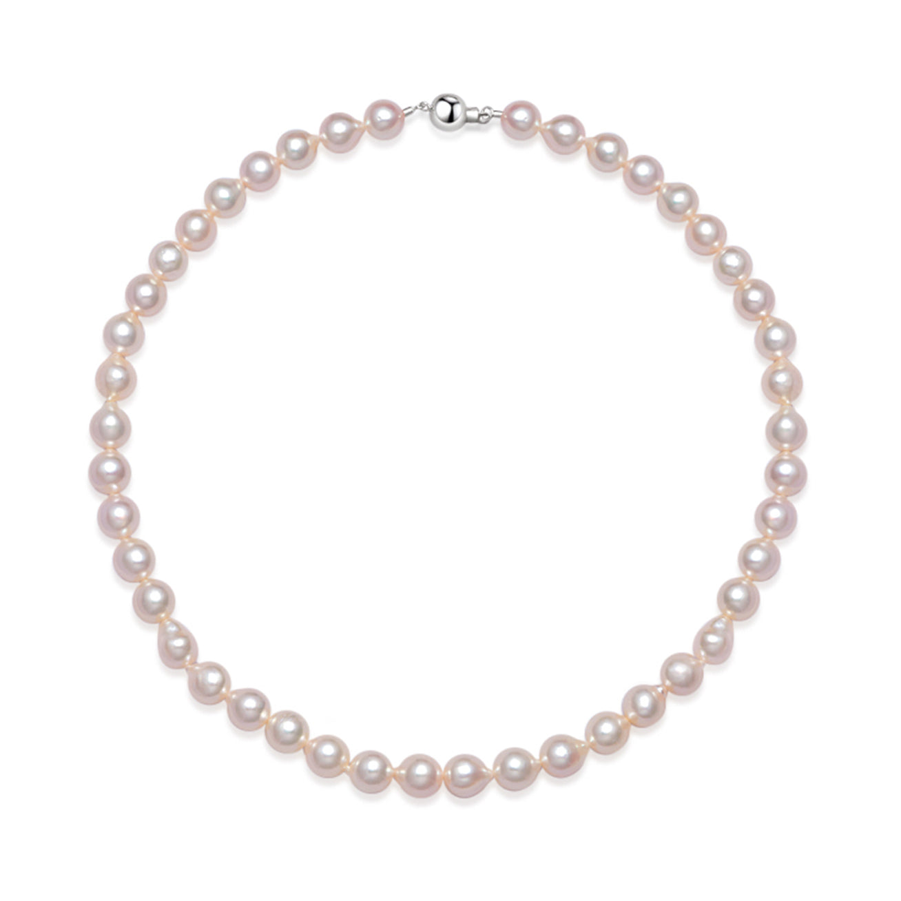 18K Gold Baroque Akoya Pearl Necklace - Elegant Lustrous Jewelry for Women, Perfect for Weddings, Parties & Special Occasions