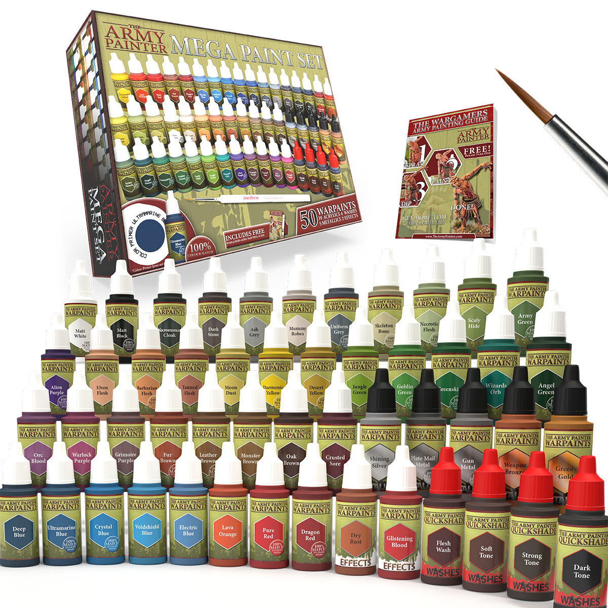 Warpaints: Mega Paint Set for Miniature Models - Premium Acrylic Paints for War Gaming, Tabletop RPG & DIY Crafts