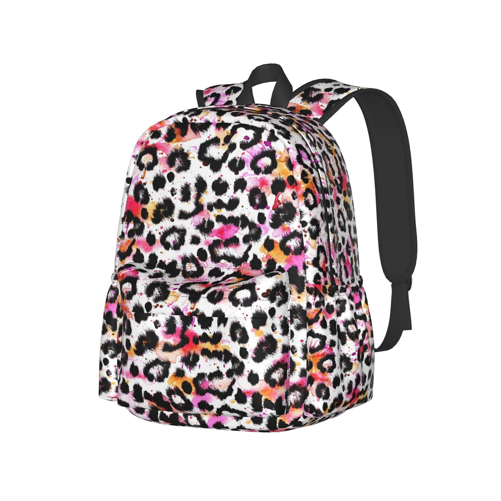 KiuLoam 17 Inch Laptop Backpack - Stylish Leopard Print Shoulder Bag for School, Work & Travel - Durable Bookbag with USB Charging Port - Perfect for College, Office & Daily Commute