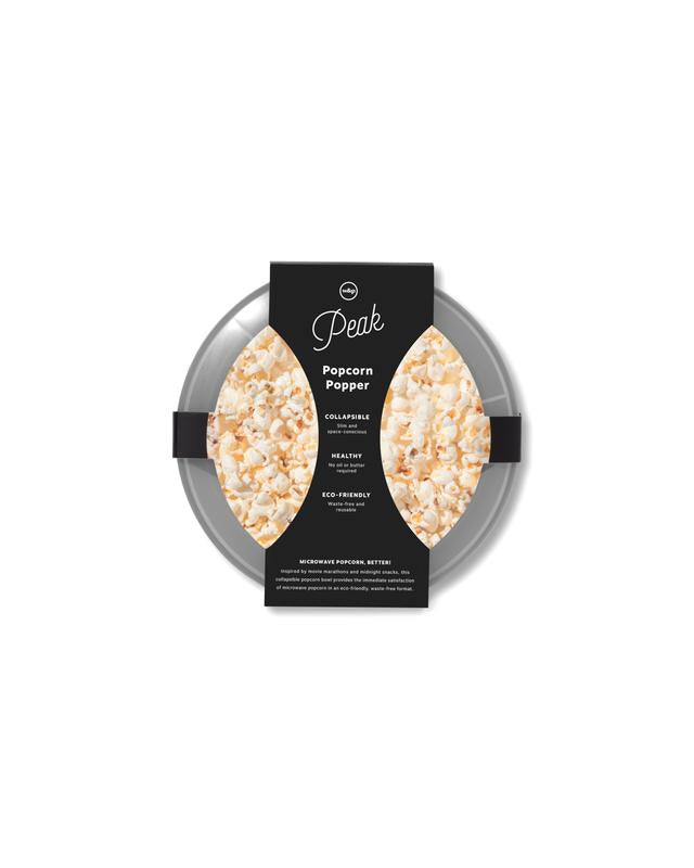 W&P The Popper 9 Cup Popcorn Bowl - Microwave Safe, BPA-Free, Black - Perfect for Movie Nights, Parties & Snacking at Home