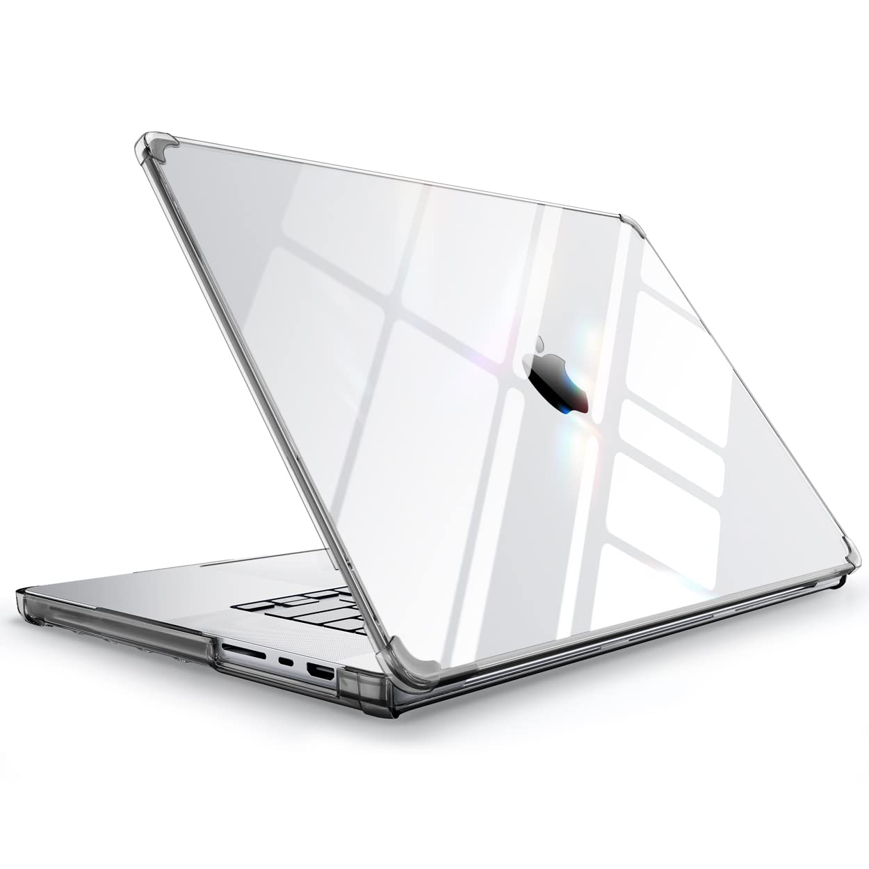 SUPCASE Unicorn Beetle Clear Protective Case for MacBook Pro 14 Inch (2023/2021) A2779 M2 Pro/Max & A2442 M1 Pro/Max - Slim Scratch-Resistant Cover with Touch ID Compatibility - Perfect for Work, Travel & School (Black)