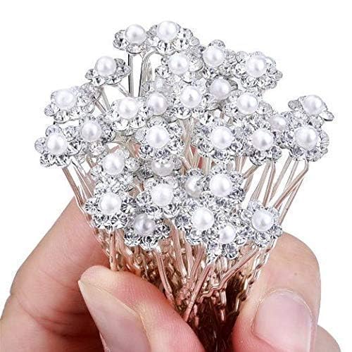 Elegant Pearl Hair Clips for Women & Girls - 12pcs Bridal Hair Accessories Set with U Pins for Wedding, Party & Special Occasions - Perfect for Bridal Hairstyles, Prom & Formal Events