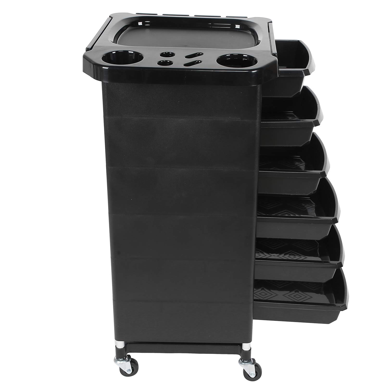 EVTSCAN 5-Tier Rolling Hair Salon Cart - Portable Styling Trolley for Hairdressers & Barbers - Mobile Storage Organizer for Salon Tools, Scissors, Combs & Hair Products - Perfect for Salon, Home & Professional Use