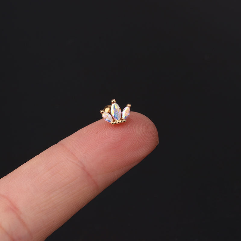 20G Cartilage Tiny Stud Earrings - Opal Stud Earrings for Women | Perfect for Daily Wear, Parties & Gifts | HSPJ287
