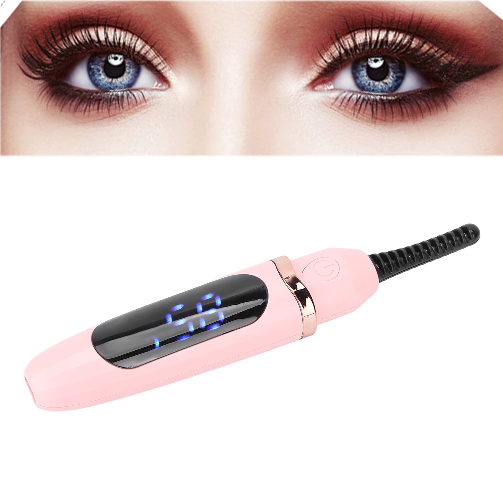 Rechargeable Electric Heated Eyelash Curler - Long Lasting Battery, Safe & Easy to Use for Perfect Curls at Home or Travel (Pink) | Great for Daily Makeup, Special Occasions & Professional Styling