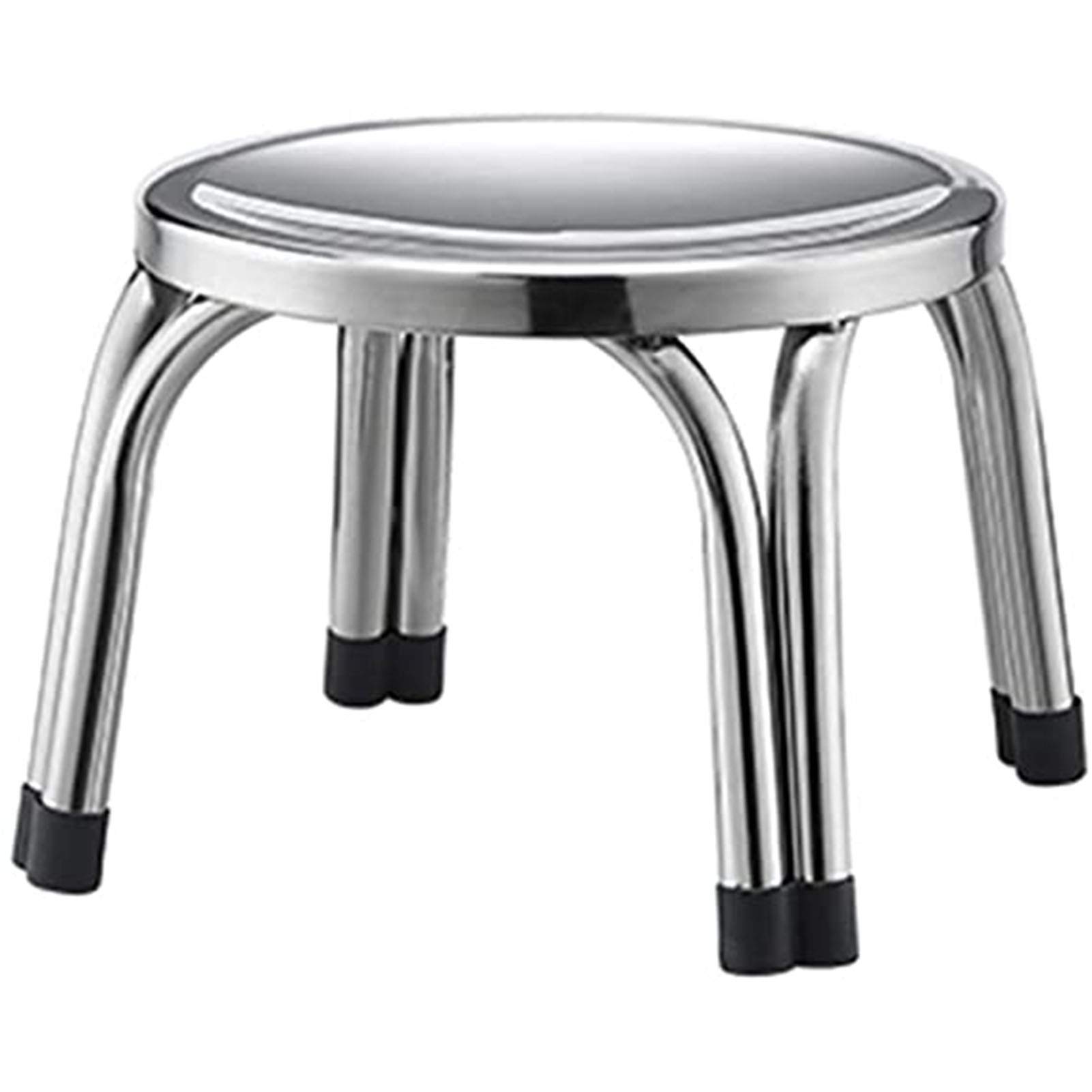 Round Foot Stool Ottoman with Metal Legs - Multifunctional Footrest, Coffee Table & Small Bench for Living Room, Bedroom, Hallway & Entryway - Perfect for Relaxing, Extra Seating & Home Decor