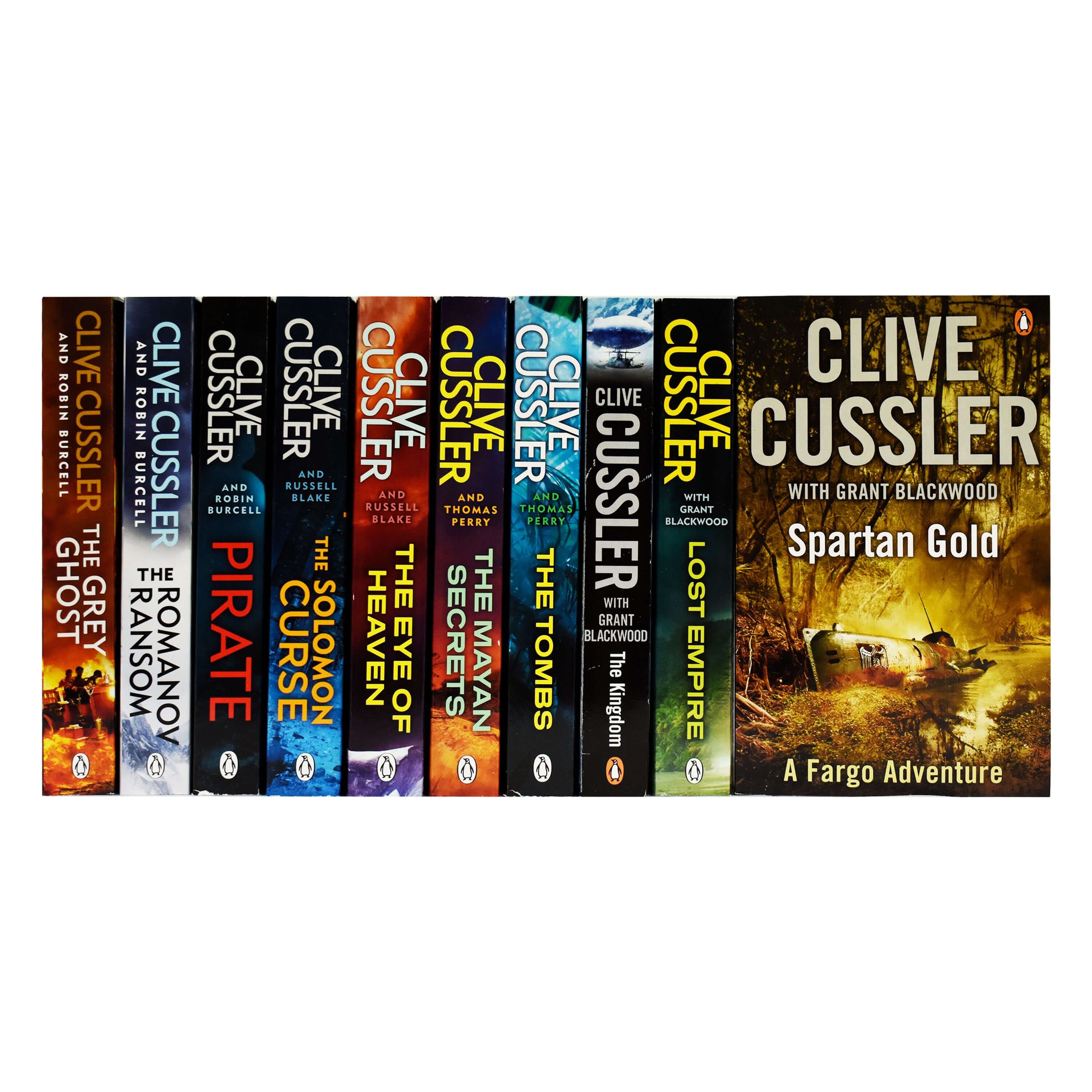 Clive Cussler & Grant Blackwood Sam and Remi Fargo Adventure 10-Book Collection Set - Fiction Paperback Novels for Adventure Lovers & Book Collectors | Perfect for Travel Reading & Gifts