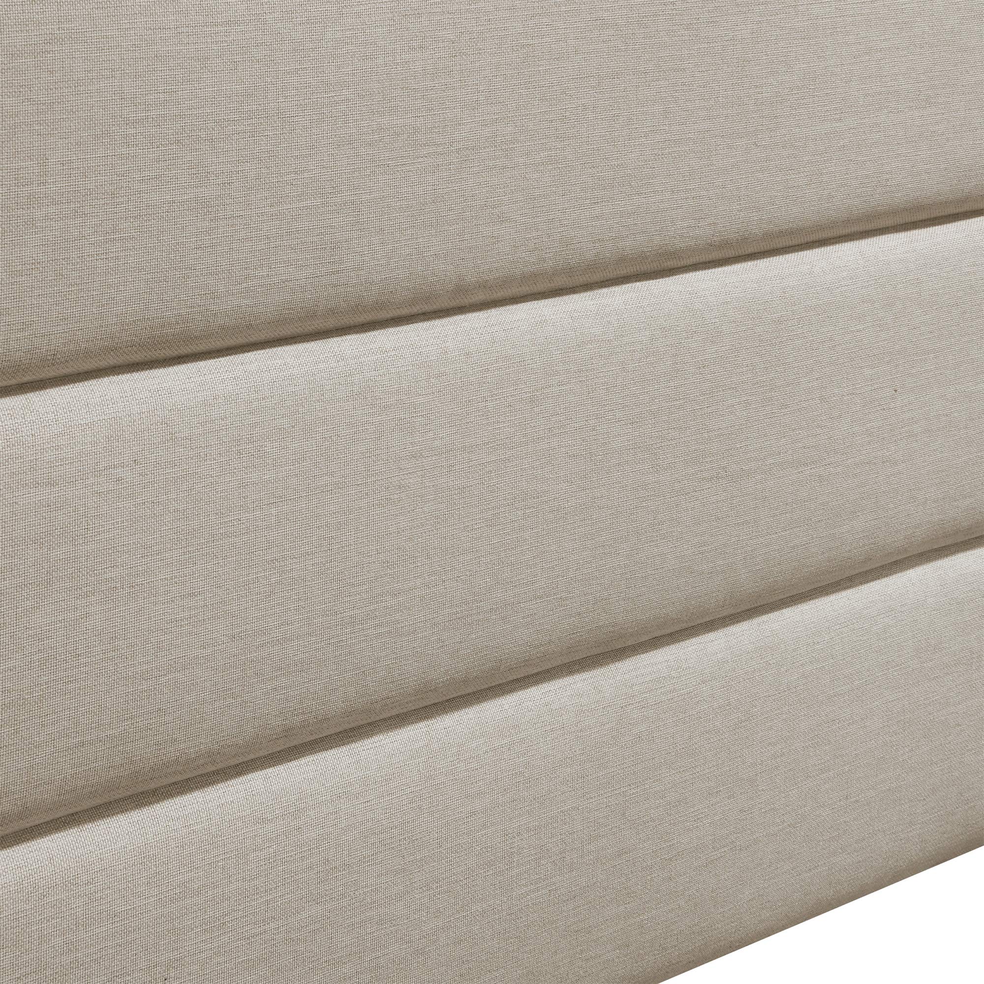 Serta Palisades Collection King Size Upholstered Padded Headboard - Modern Tufted Design with Soft Linen-Textured Fabric in Beige | Perfect for Master Bedroom, Guest Room & Home Decor