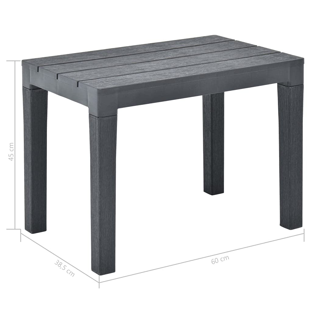 2-Pack Anthracite Plastic Garden Bench Set - Outdoor Patio Furniture for Yard, Garden & Backyard Seating - Fast Shipping | Perfect for Relaxing, Entertaining & Enhancing Outdoor Spaces