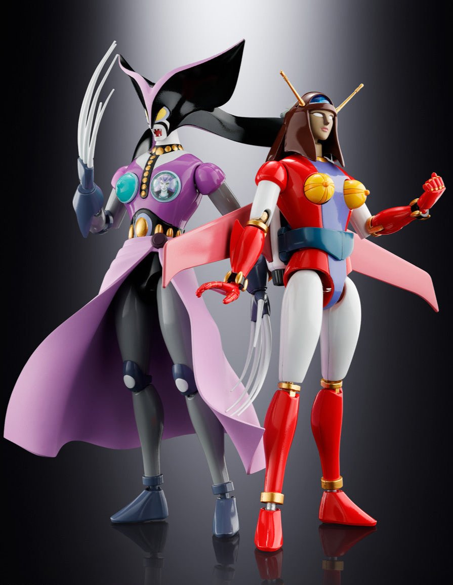 Bandai Soul of Chogokin GX-114 Janus & GX-12R Venus A Great Mazinger Action Figure Set - Premium Collectible Robot Toy for Anime Fans & Display