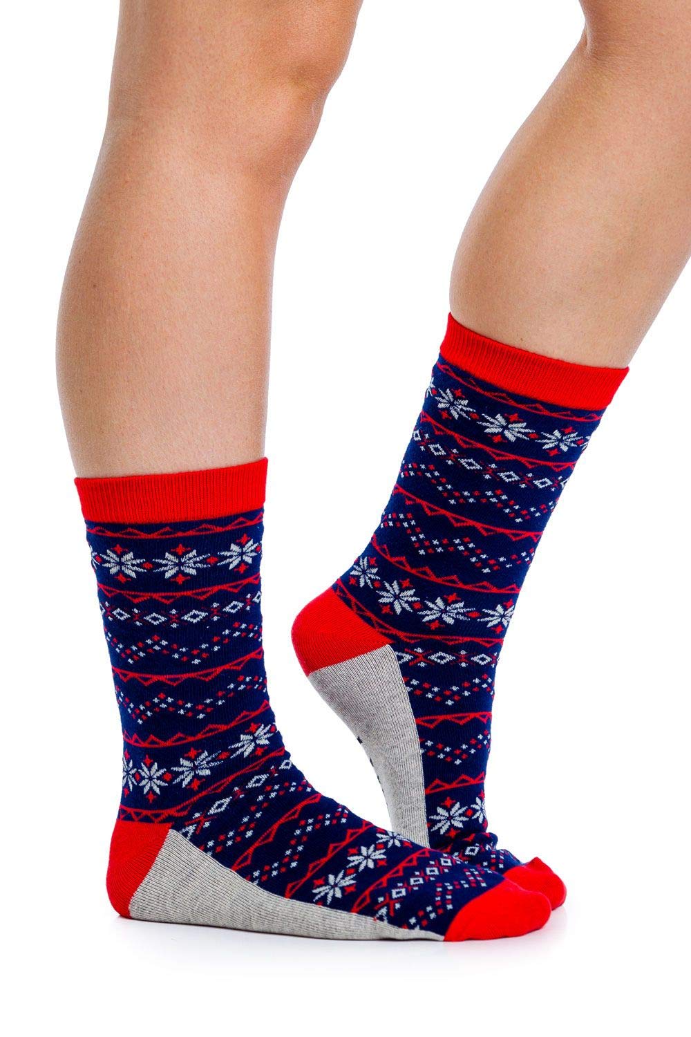 Festive Christmas Socks for Women - Funny Holiday Knee High & Crew Socks with Cute Patterns - Perfect for Xmas Parties, Gifts & Winter Outfits