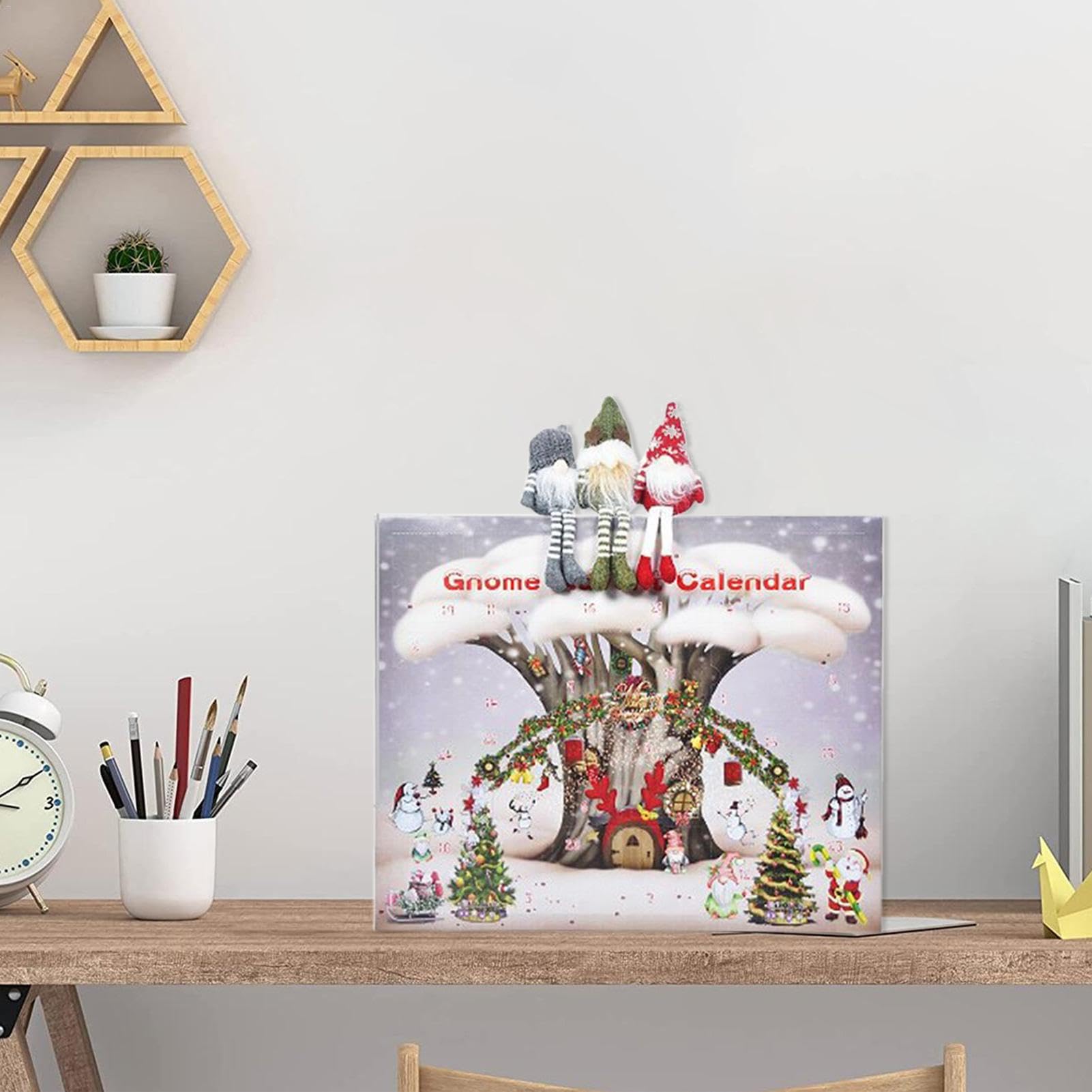 2024 Christmas Advent Calendar with Collectible Gnome Dolls - 24-Day Holiday Countdown Decor for Home, Tree & Festive Gift Giving