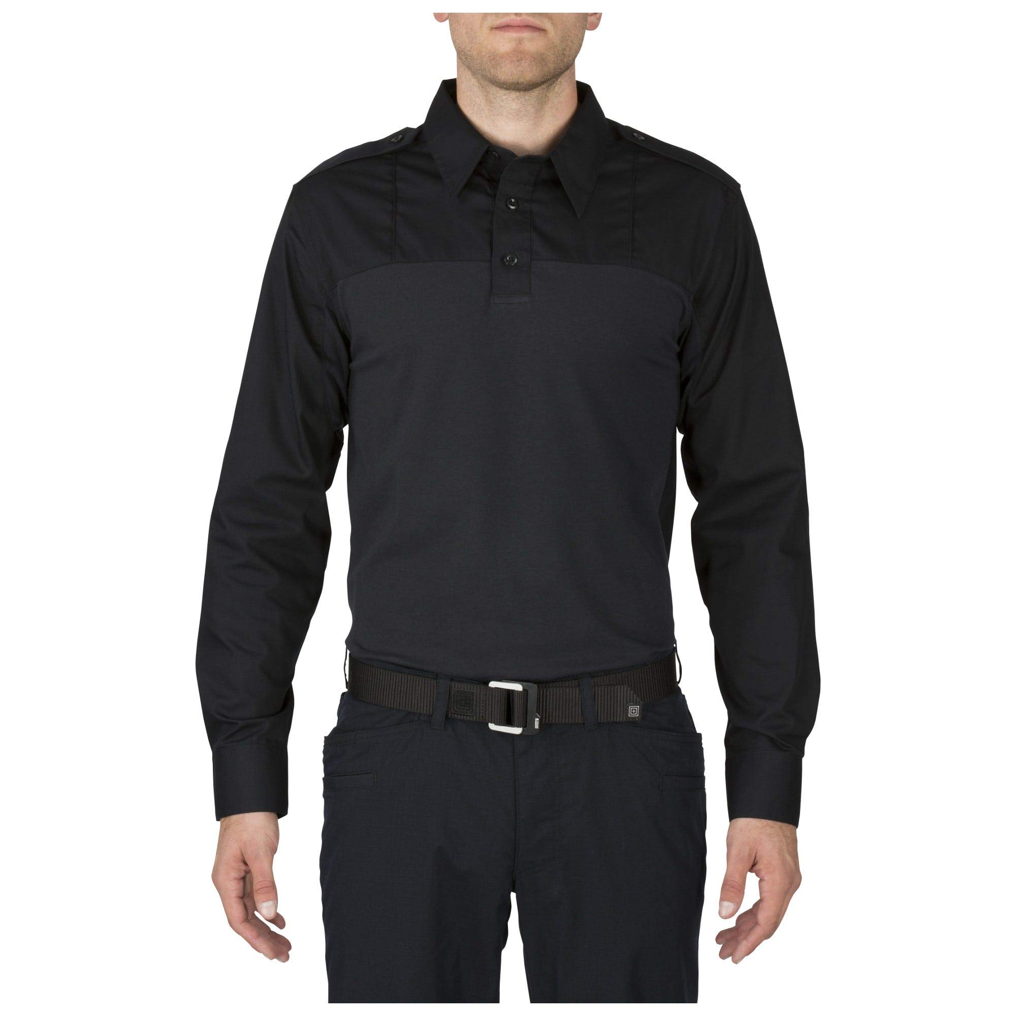 5.11 Tactical Men's Taclite PDU Rapid Long Sleeve Work Polo Shirt - Durable Poly-Cotton Dual Fabric (Style 72093) - Ideal for Law Enforcement, Security & Outdoor Work