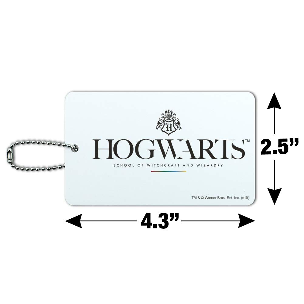 Harry Potter Hogwarts Logo Luggage Tag - Modern Suitcase ID Card for Carry-On Bags - Perfect for Travel, Cosplay, and Harry Potter Fans