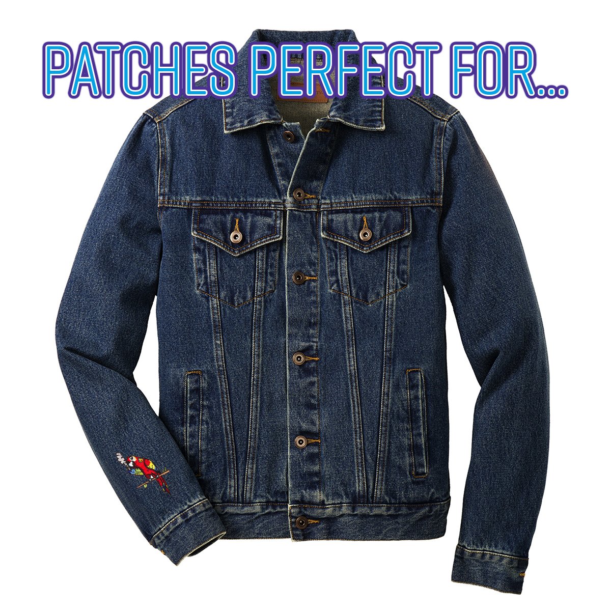 Pot Smoking Pals Parakeet Bird Parrot Iron-On Embroidered Patch - Fun Cannabis-Themed Applique for Jackets, Hats & Backpacks