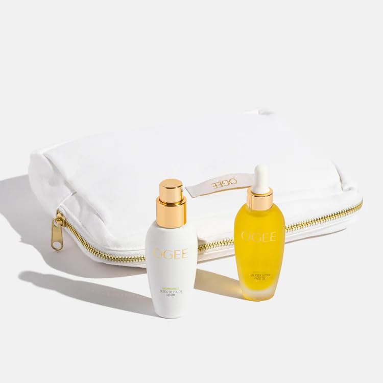 Ogee Dynamic Duo - Organic Jojoba Glow Face Oil & Hyaluronic Acid Serum for Youthful Skin | Hydrating Skincare Set for Dry, Sensitive, and Aging Skin | Perfect for Night Routine and Daily Moisturizing
