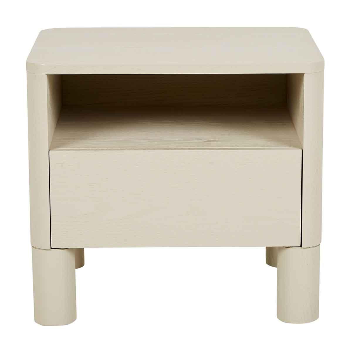 Modern Open Bedside Table - Minimalist Nightstand with Storage Shelf for Bedroom, Living Room & Office - Perfect for Small Spaces, Books, Alarm Clock & Decor