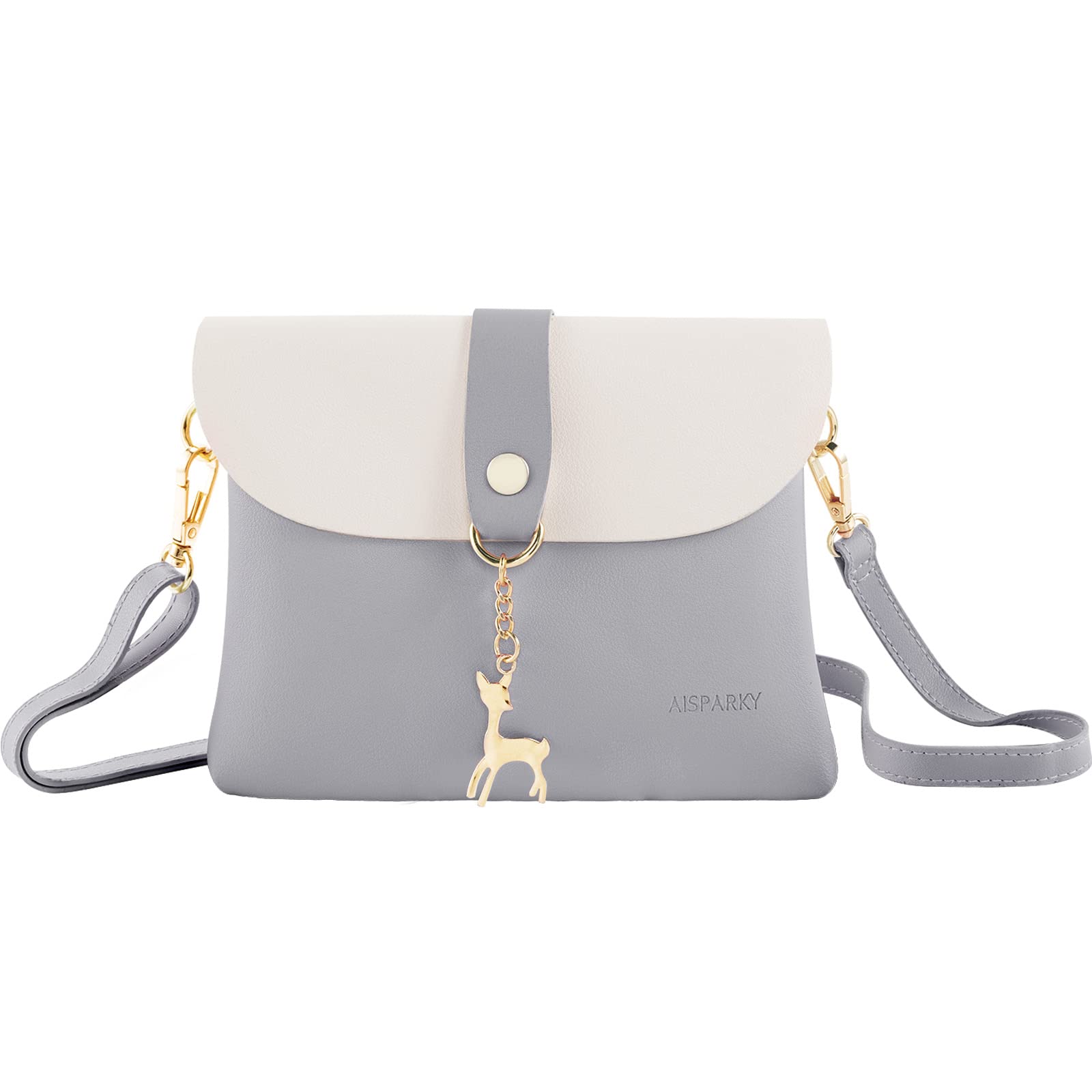 AISPARKY Small Crossbody Purse for Women - PU Leather Mini Shoulder Bag with Adjustable Strap & Gold Chain, Perfect for Daily Use, Travel, and Parties