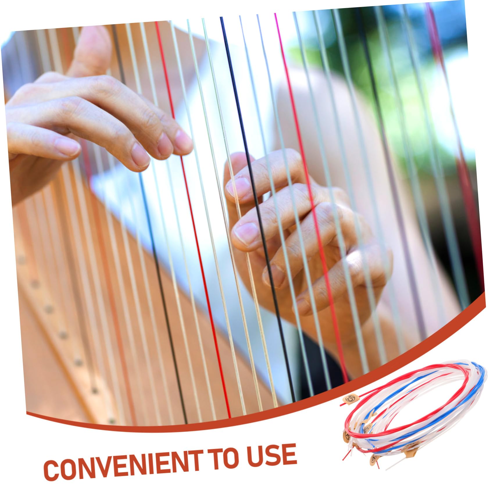 SUPVOX 15-Piece Carbon Steel Harp Strings Set - Professional Quality for Concert, Studio & Home Practice - Perfect for Celtic, Folk & Classical Music Performances