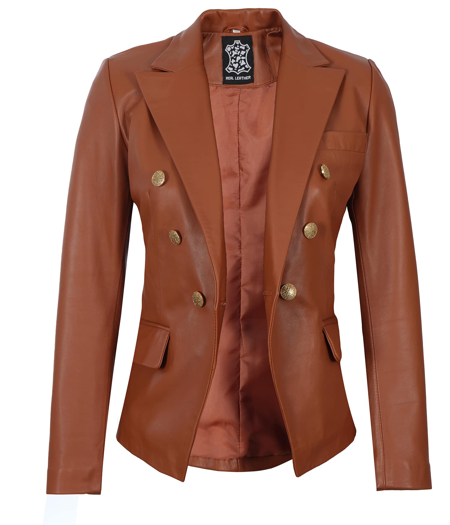 Genuine Lambskin Leather Jacket for Women - Stylish Leather Blazers & Sport Coats | Perfect for Office Wear, Night Out & Casual Fashion