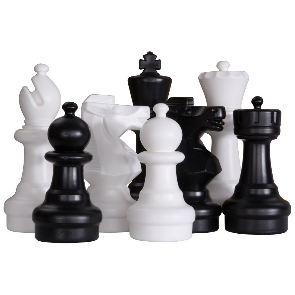 12 Inch MegaChess Giant Plastic Chess Set with Accessories - Perfect for Outdoor Games, Family Fun & Classroom Learning (Chess Pieces Only)
