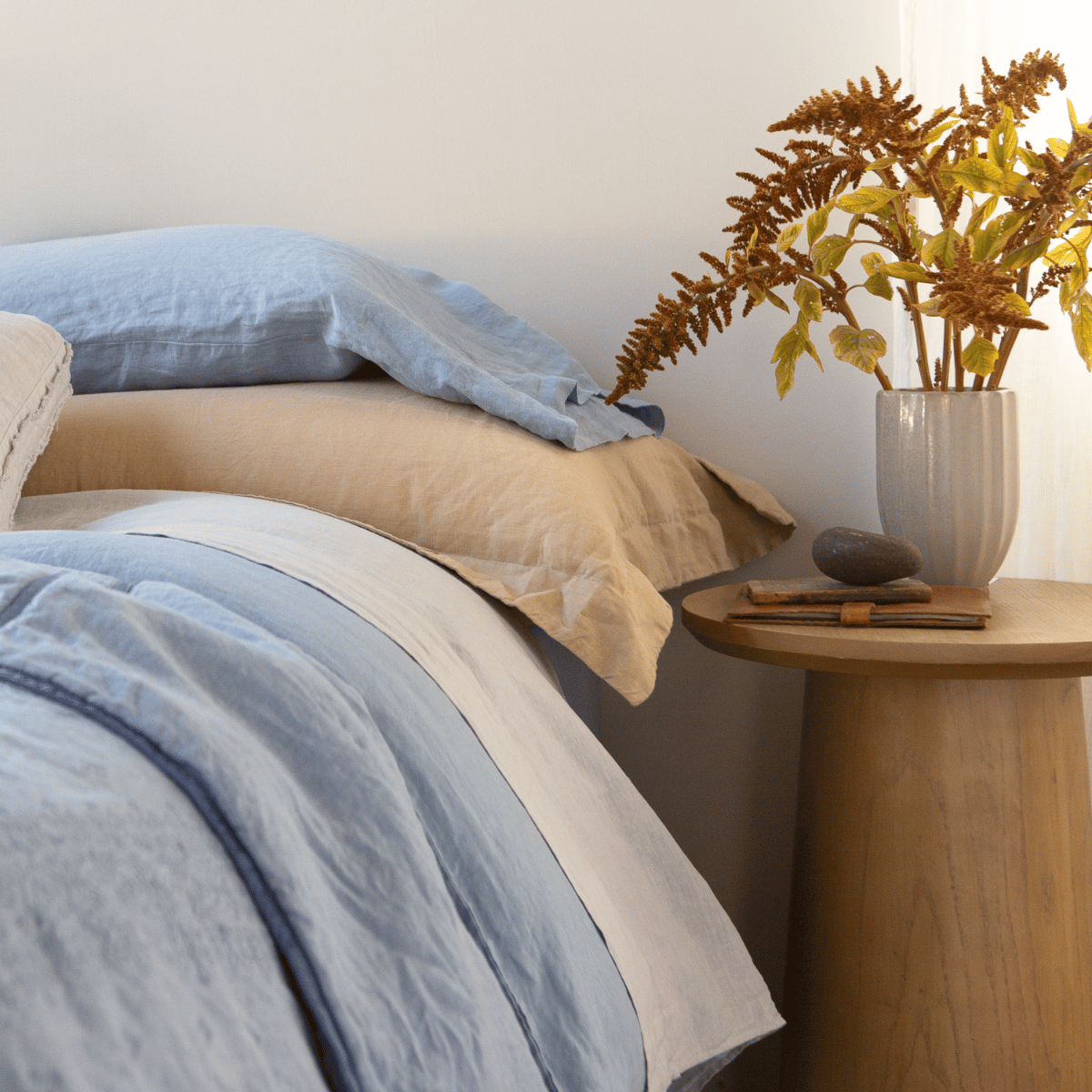 Premium 100% Linen Standard Pillowcase (Single) - Breathable & Hypoallergenic Bedding for Hot Sleepers & Sensitive Skin - Perfect for Home, Hotel, or Travel Use