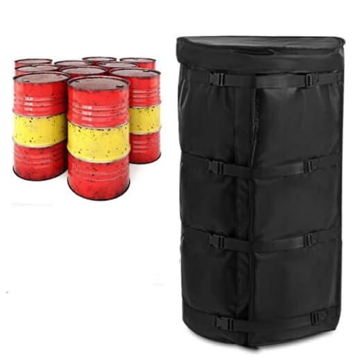 Industrial Grade Metal Drum Heater - Weather Resistant 55 Gal/208L Bucket Heating Blanket with 120°F Adjustable Temperature - Insulated Band Heater for Oil Drums - Perfect for Winter Storage, Viscosity Control & Chemical Processing