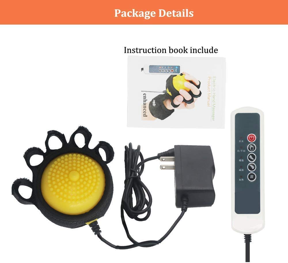 Electric Hand Massager for Stroke & Hemiplegia Recovery - Finger Rehabilitation Therapy Device with Infrared Heat - 110V/220V Passive Training Equipment for Home Physical Therapy & Pain Relief