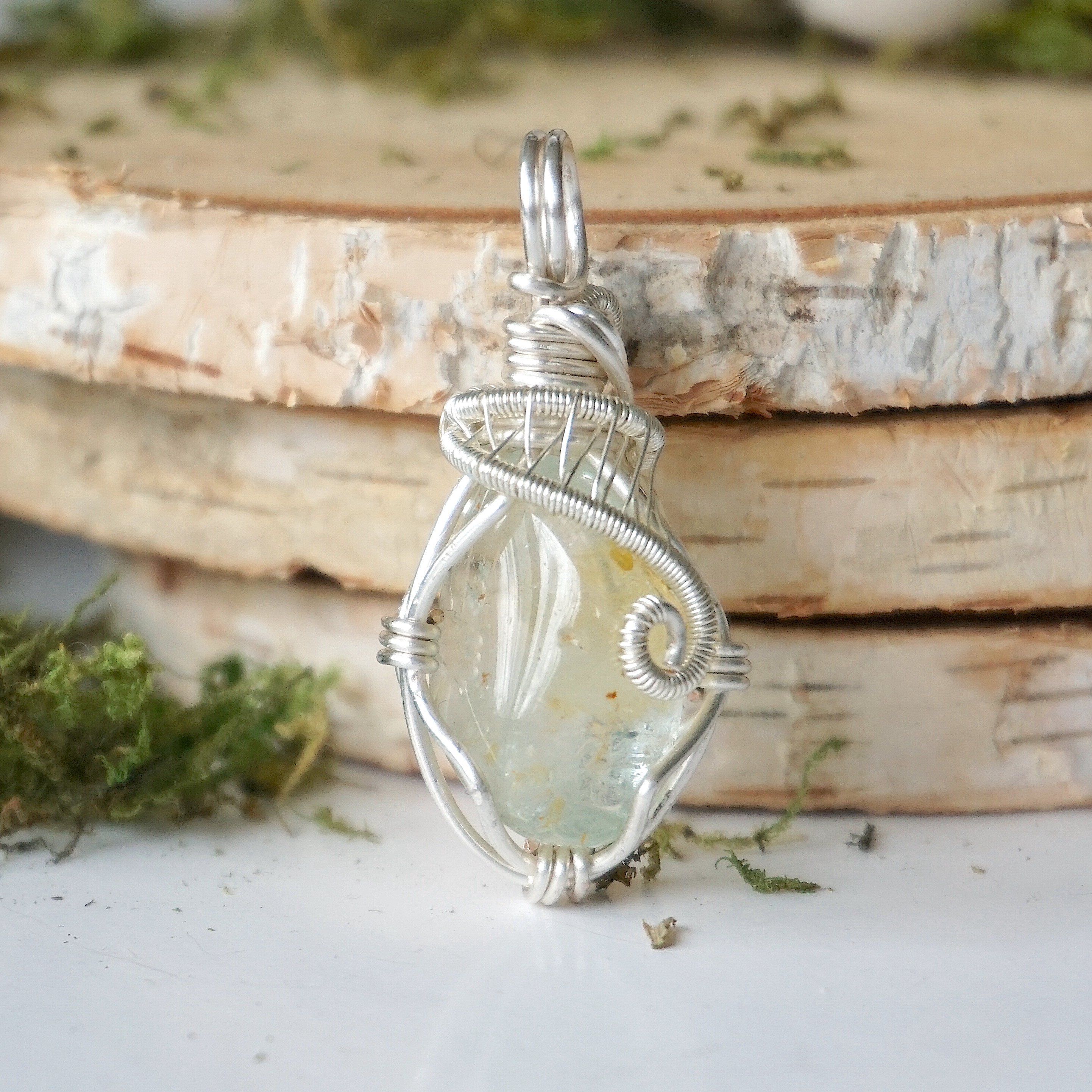 Natural Raw Topaz Gemstone Sterling Silver Plated Pendant Necklace for Women - Perfect for Gifts, Weddings & Everyday Elegance