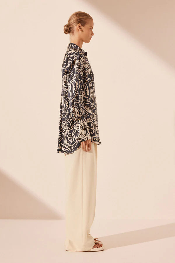 Anthea Silk Relaxed Shirt for Women - Soft & Comfortable Casual Blouse - Perfect for Office, Travel & Everyday Wear