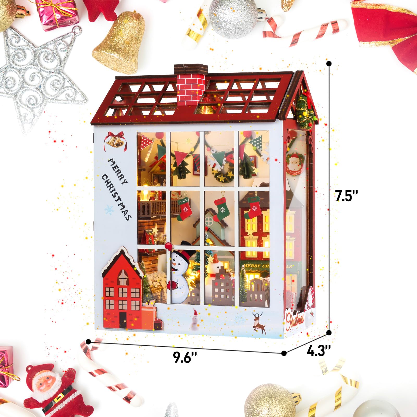 DIY Book Nook Kit - 3D Wooden Puzzle Miniature House Craft for Adults & Teens | Music & Lighting Included | Perfect for Home Decor, Bookshelf Display & Unique Gifts