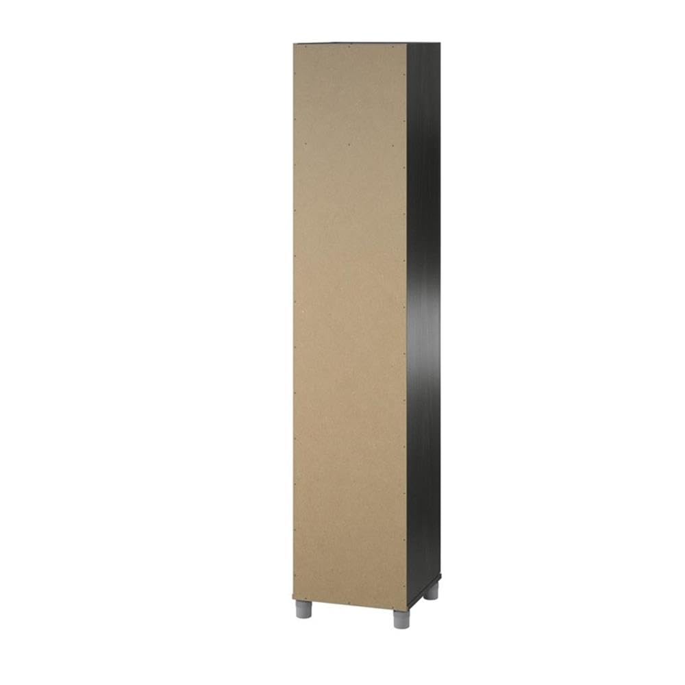 Systembuild Evolution Camberly 16-Inch Utility Storage Cabinet in Black Oak - Perfect for Garage, Office, and Home Organization