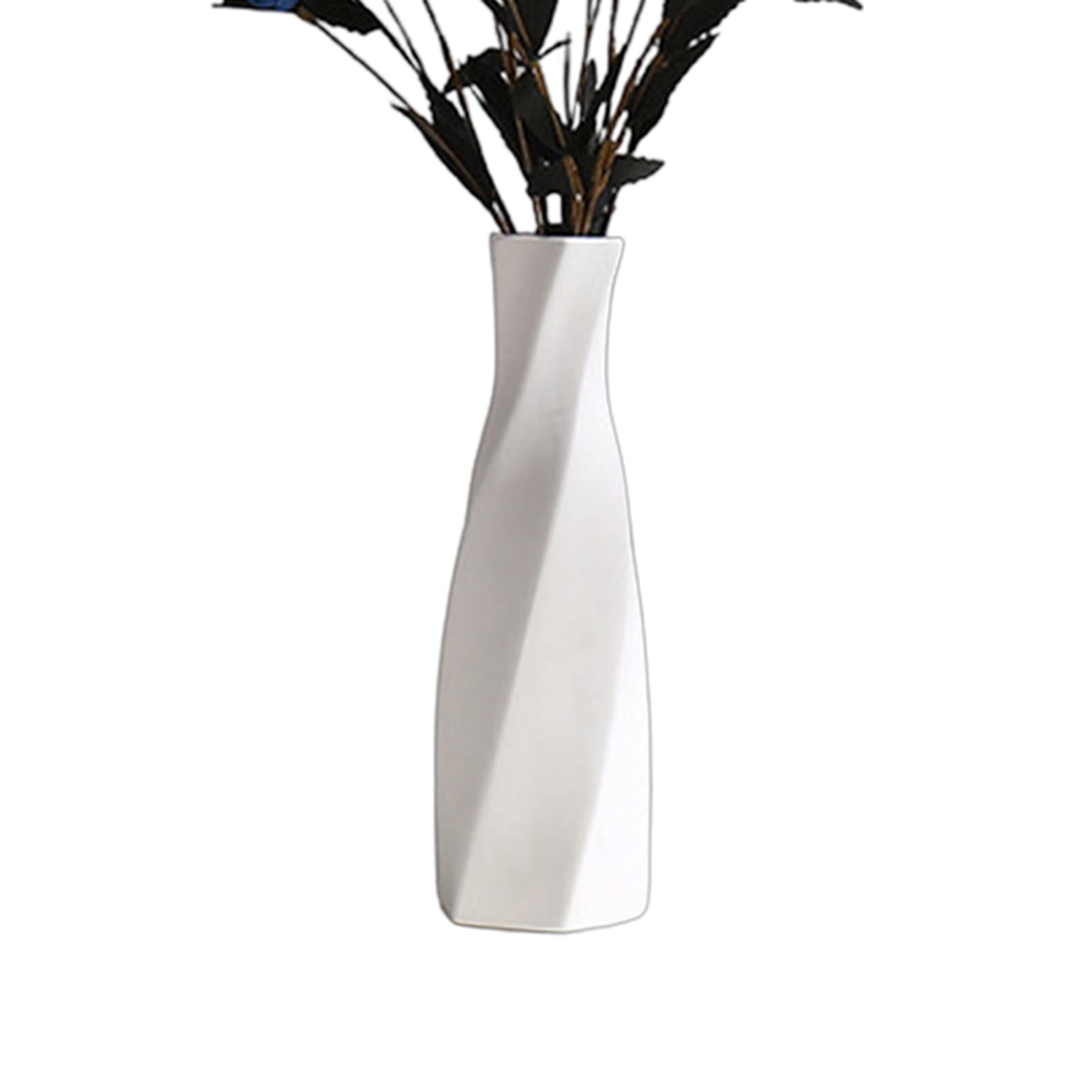 VALINK Small Matte Ceramic Vases - White Modern Decorative Vases for Dried Flowers, Buds & Home Decor | Perfect for Table Centerpieces, Wedding Decor & Minimalist Interior Design