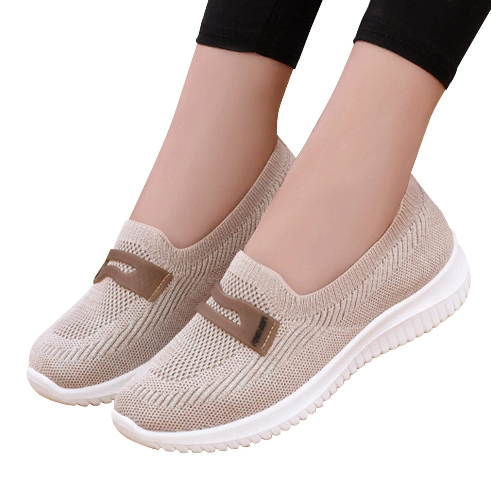 Women's Black Flats Shoes - Dressy & Comfortable Slip-On Loafers for Work, Casual & Sports | Breathable Lightweight Non-Slip Sneakers for Office, Walking & Daily Wear