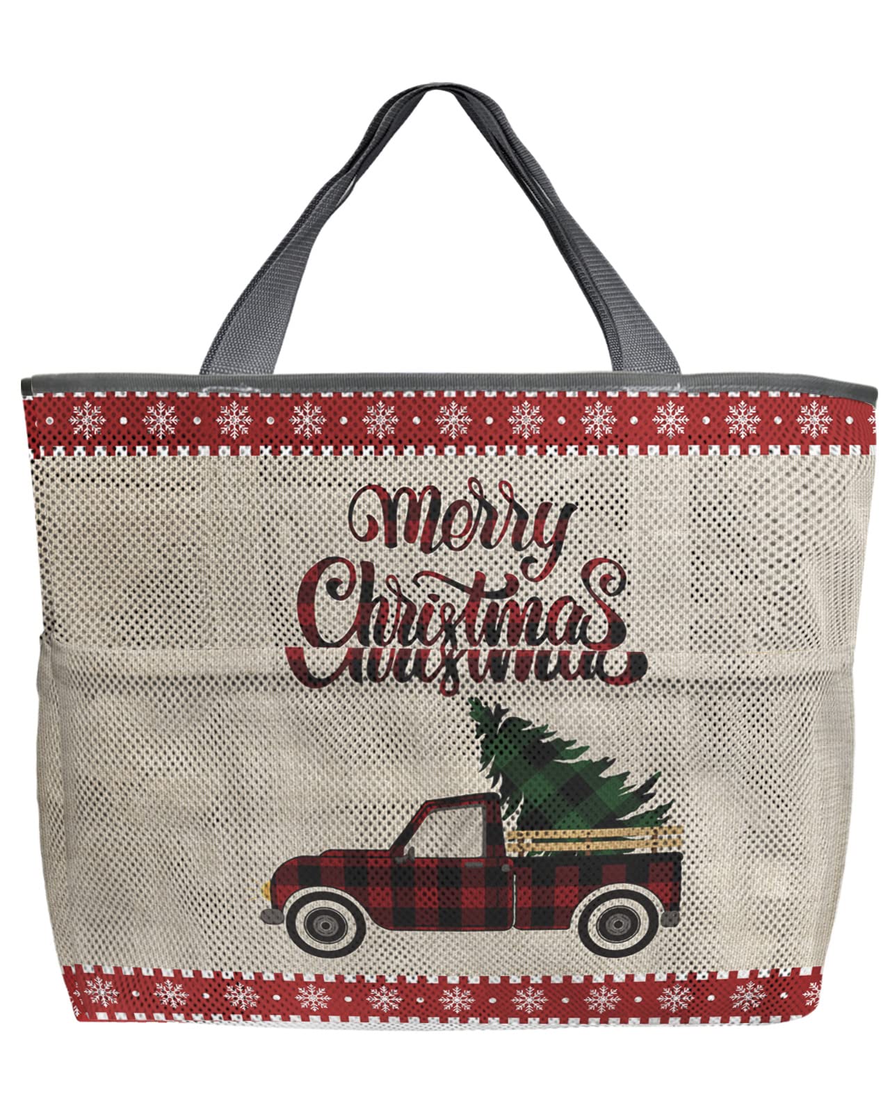 Extra Large Mesh Beach Bag for Travel, Pool & Christmas Gifts