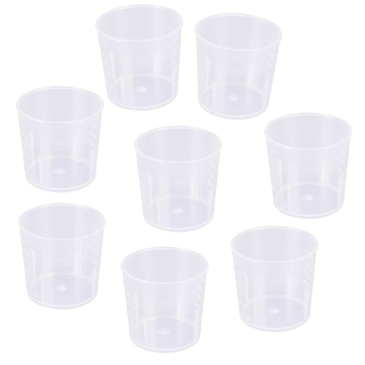 30pcs 30ml Plastic Graduated Measuring Cups - Clear Kitchen Measuring Tools for Baking, Cooking & Lab Use