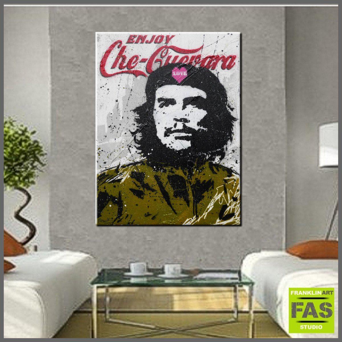 Che Guevara Pop Art Painting - 75cm x 100cm Canvas Wall Decor - Perfect for Living Room, Bedroom, Office & Dormitory