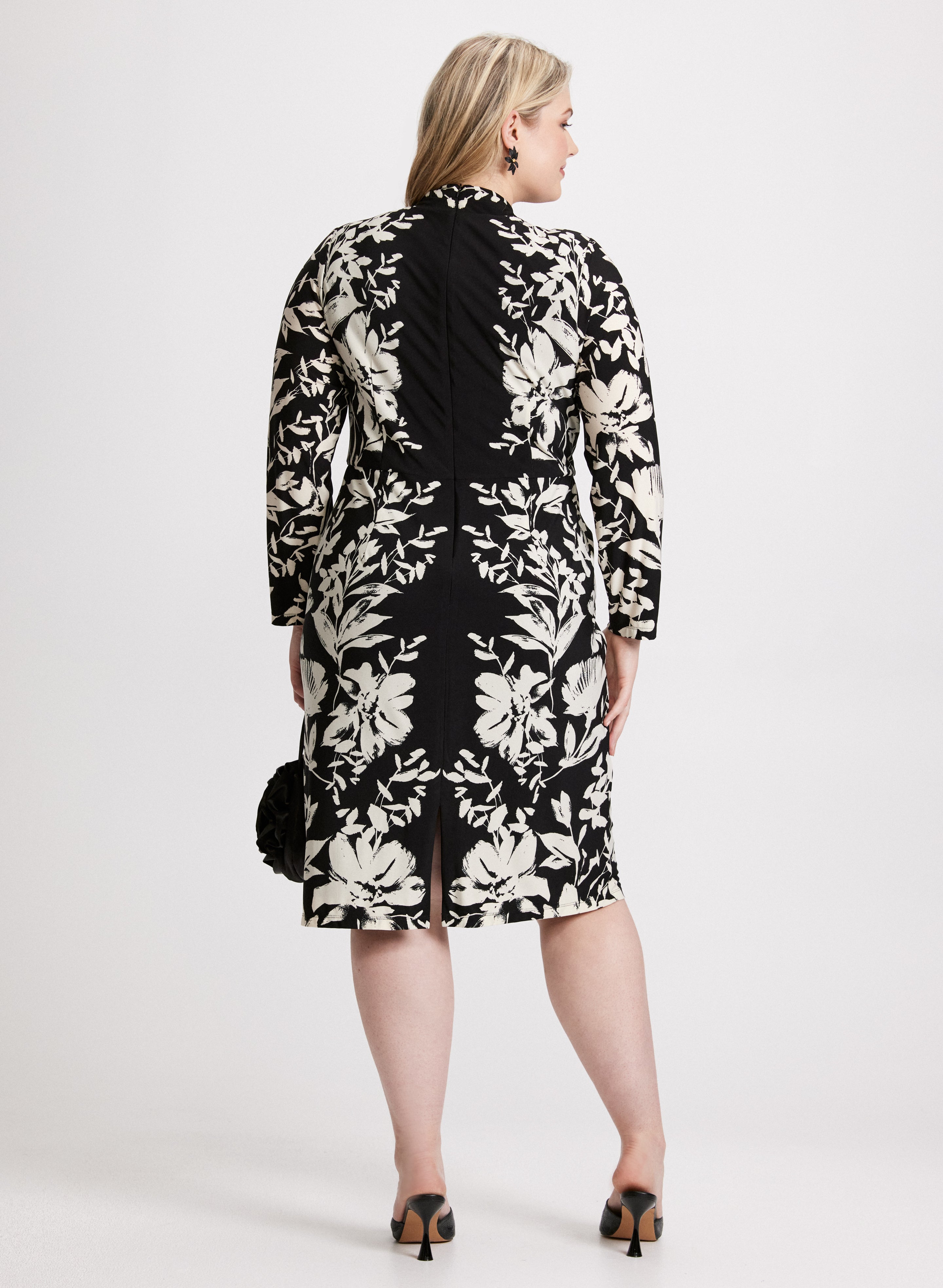 Floral Print Summer Dress for Women - Elegant A-Line Casual Dress with Placement Floral Design, Perfect for Beach, Party & Vacation