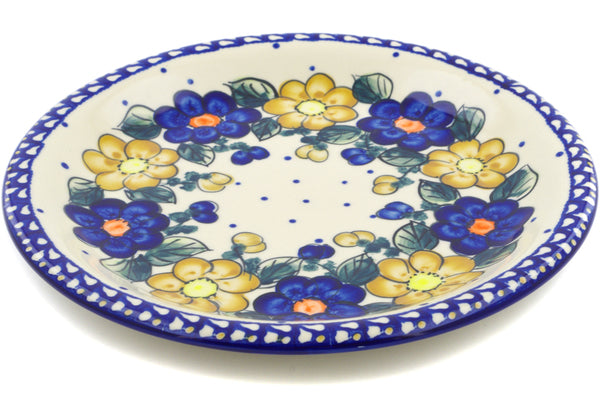 10-Inch Dinner Plates with Pansy Circle Design - Elegant Porcelain Plates for Dining, Parties, and Home Decor