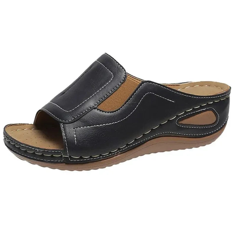 Comfortable Stretchable Wedge Sandal Shoes for Women - Summer Beach Walking, Casual Outfits & Outdoor Activities