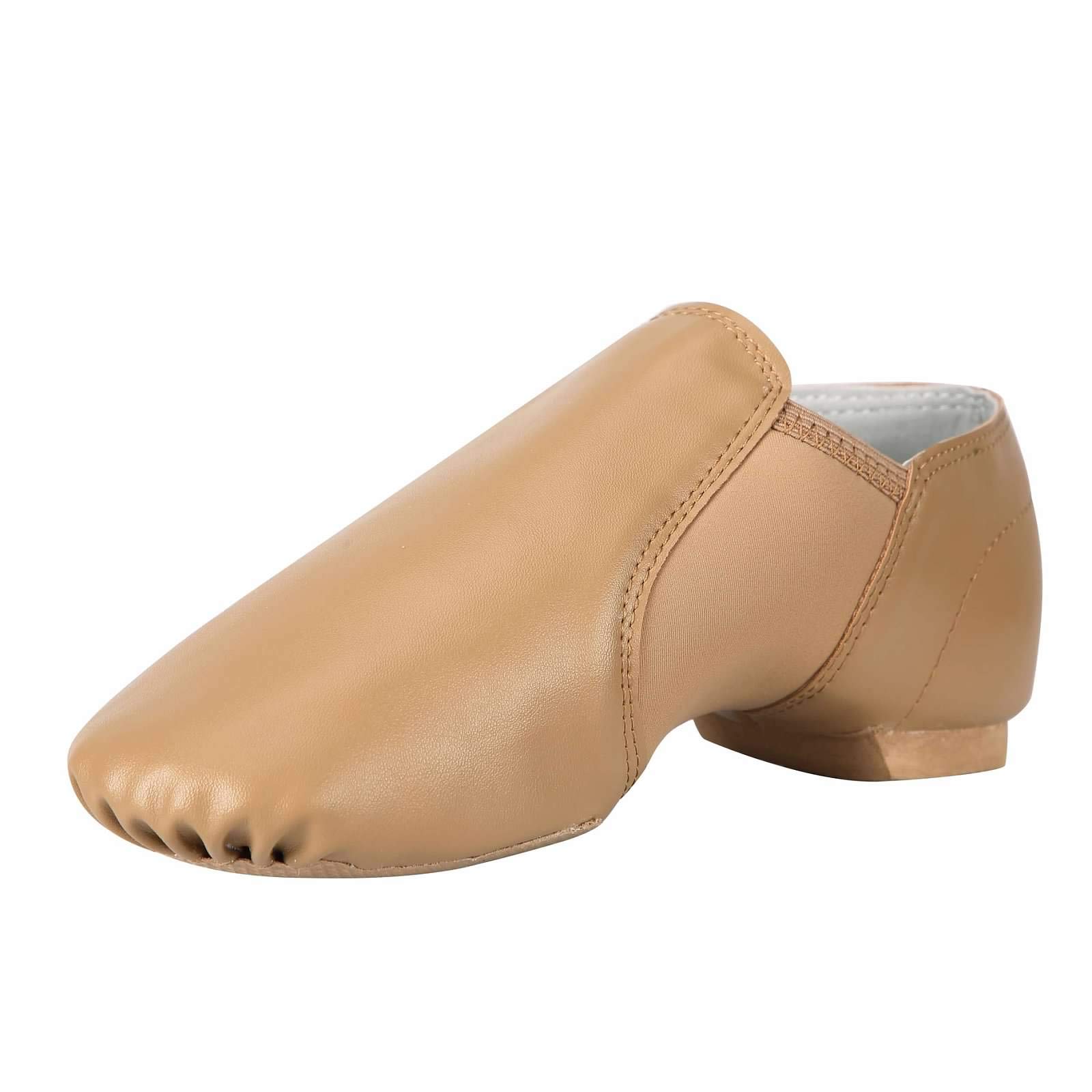 Linodes PU Leather Jazz Shoes for Girls & Boys - Slip On Dance Shoes for Toddler, Little Kid & Big Kid - Comfortable & Stylish for Dance Class, Performances & Everyday Wear