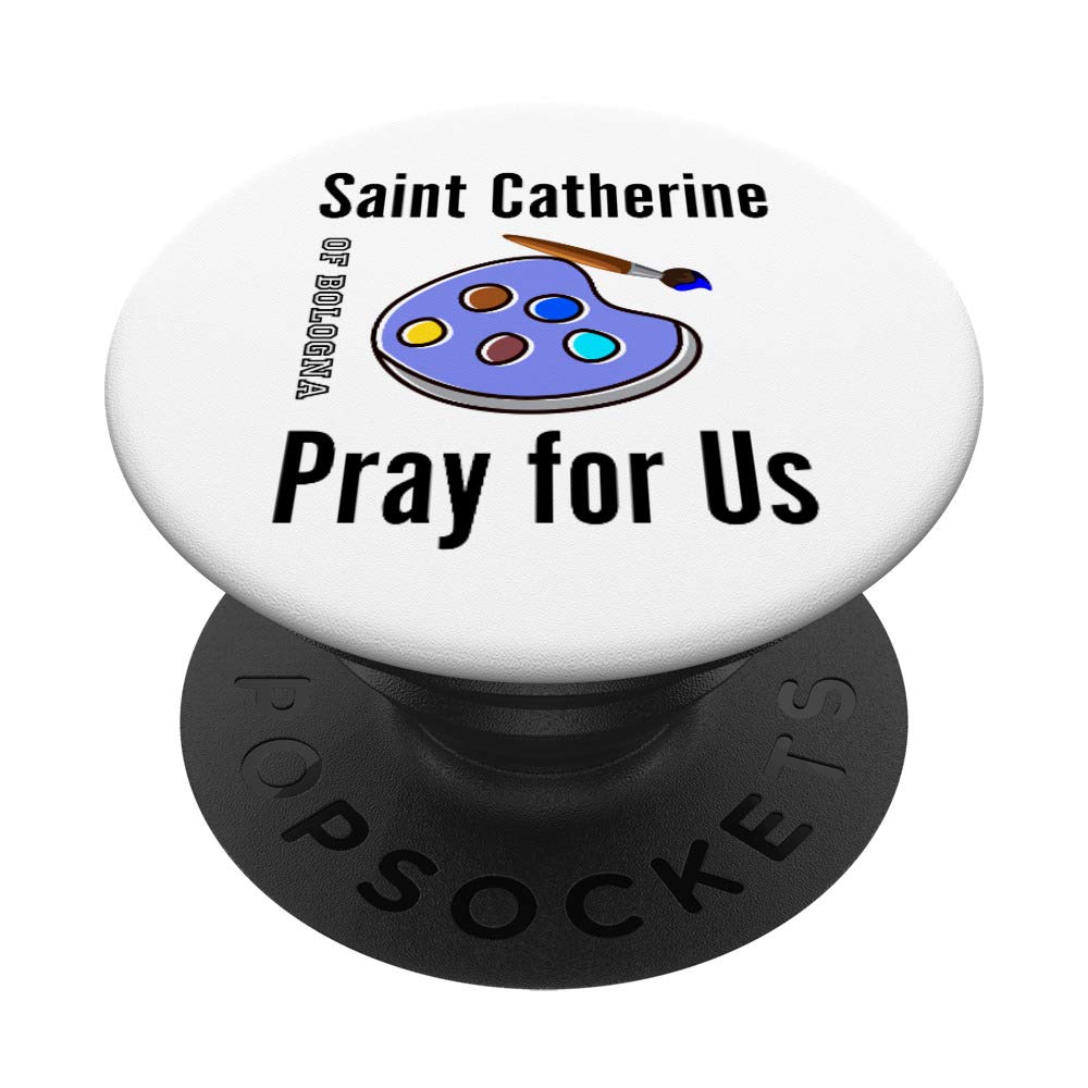 Catholic Religious Gift - St. Catherine of Bologna PopSockets Swappable Phone Grip for iPhone, Samsung & Tablets - Perfect for Prayer, Bible Study & Daily Devotion