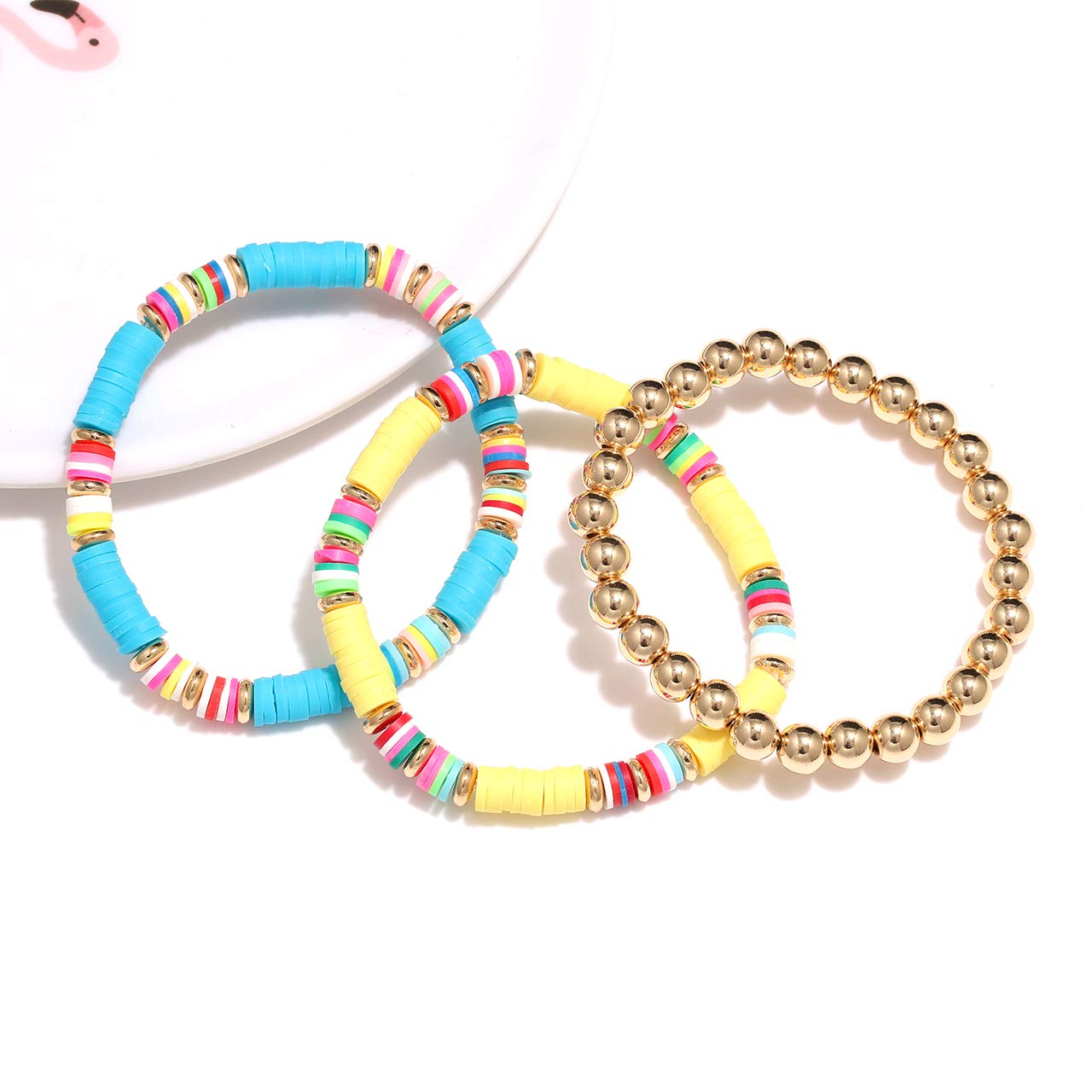Stylish PHALIN Heishi Beaded Bracelets for Women - Trendy Boho Jewelry for Everyday Wear & Layering
