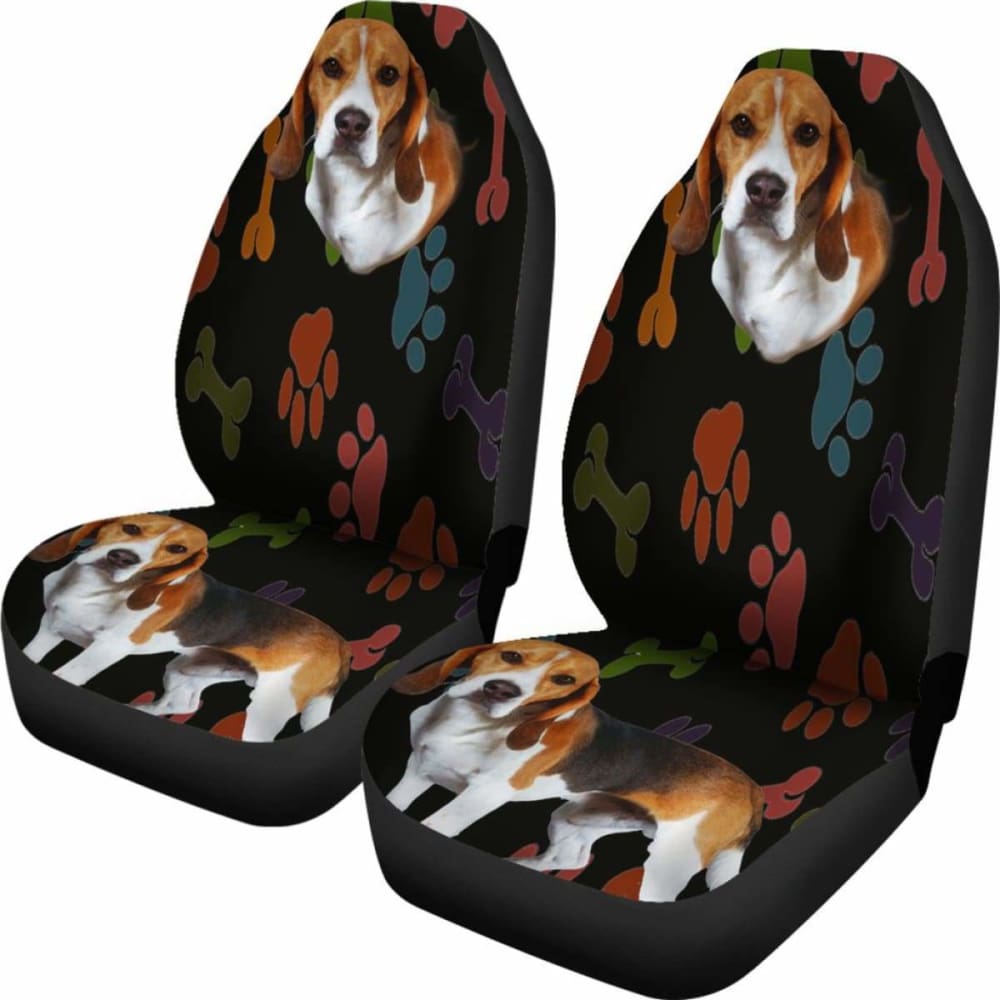 Beagle Black Car Seat Cover - Waterproof & Non-Slip Pet Seat Protector for Dogs - Perfect for SUVs, Trucks & Sedans - Easy to Clean & Install
