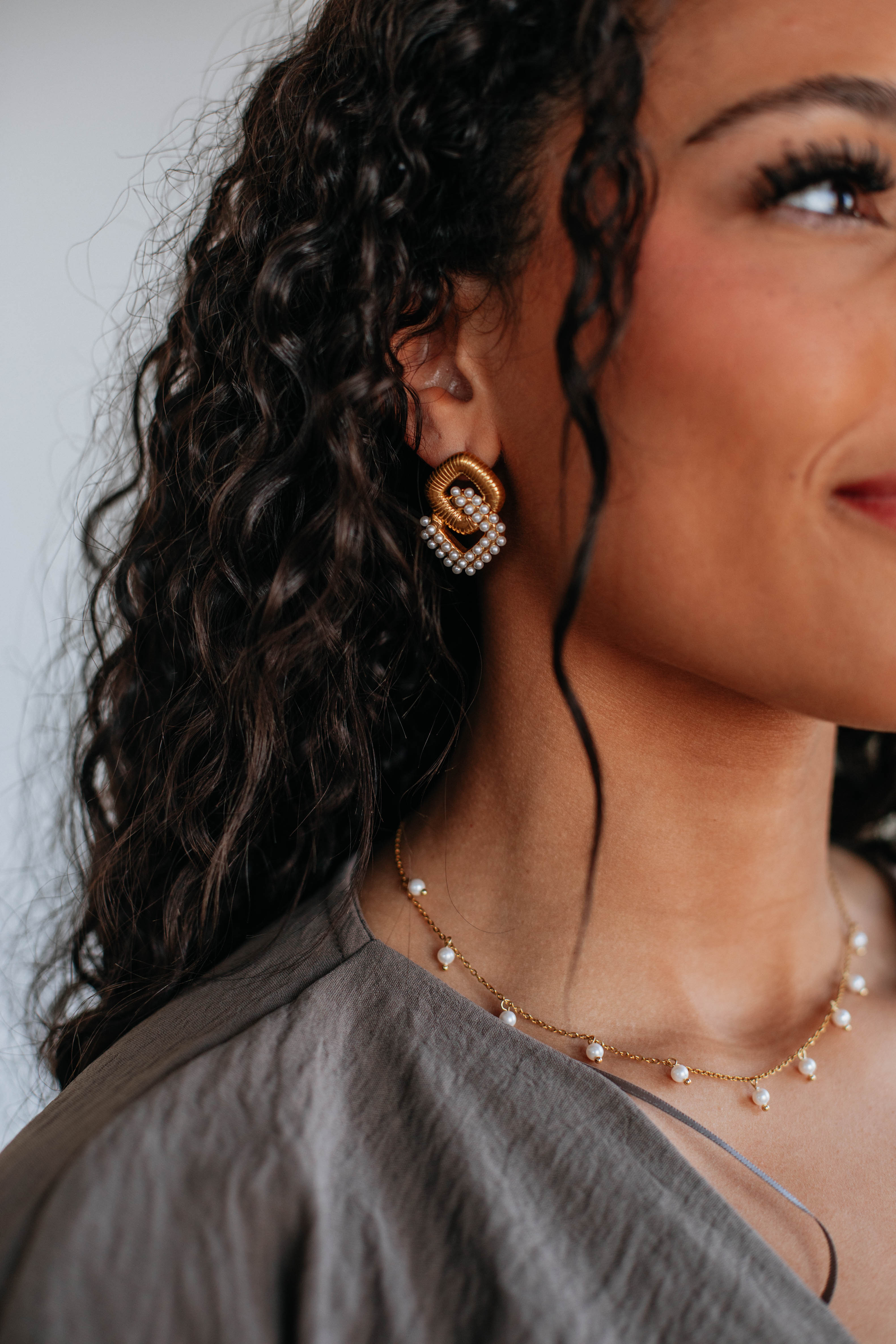 Corissa Pearl Earrings for Women - Elegant Freshwater Pearl Stud Earrings with Sterling Silver Post - Perfect for Weddings, Parties & Everyday Wear