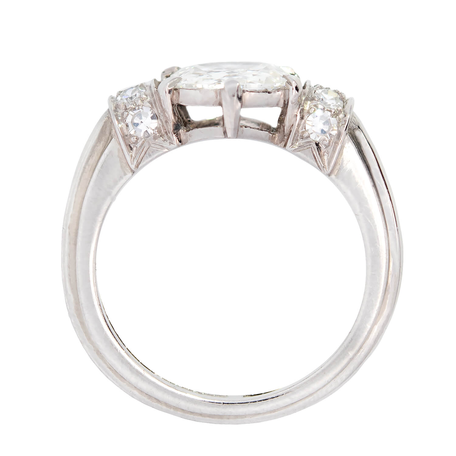 Art Deco Platinum Cushion Cut Diamond Engagement Ring 1.13ctw Center Stone - Vintage Inspired Wedding Band for Brides, Anniversary & Proposal Jewelry Gift