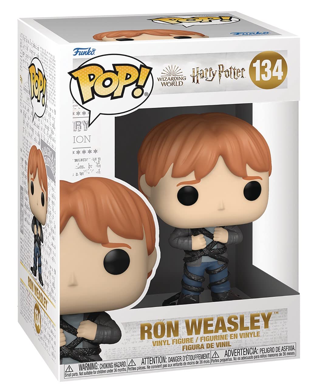 Funko Pop! Vinyl Figure - Harry Potter 20th Anniversary Ron Weasley in Devil's Snare (3.75 inches, Multicolor) with Pop Box Protector Case | Collectible Toy for Potterheads, Perfect for Display & Gift Giving
